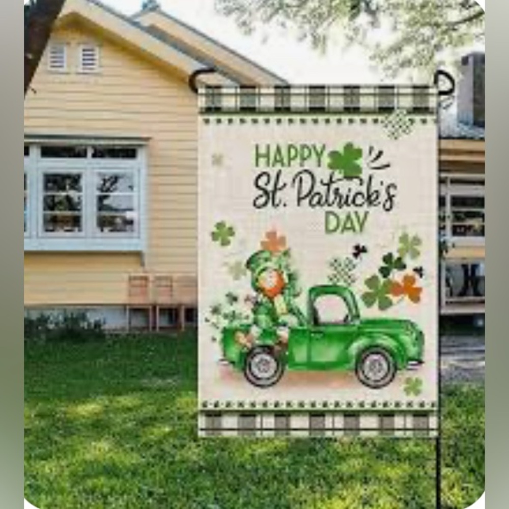 HAPPY ST. PATRICKS DAY flag 18 includes by 12 inches